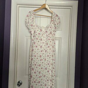 No Boundaries Cottagecore Floral Puff Sleeve Maxi Dress XXL (fits Juniors XXL)